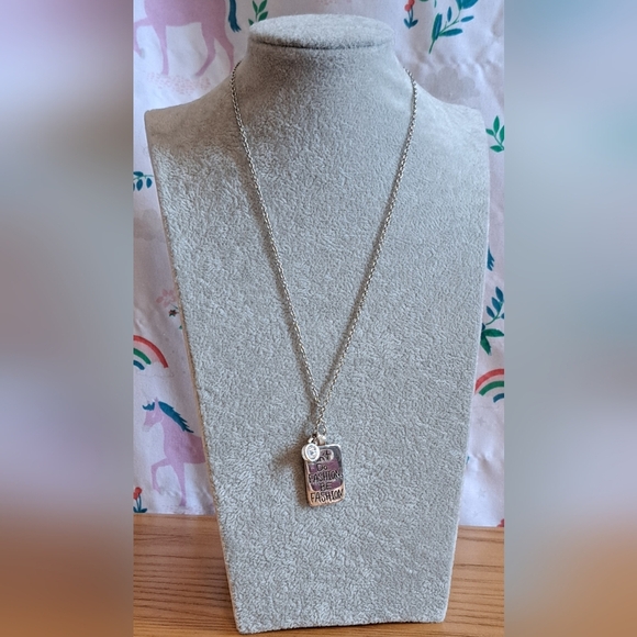 EUC Brighton Get The Scoop 2 Sided Casual Neutral Crystal Necklace Jewelery - Picture 1 of 6